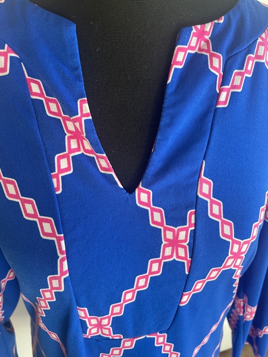 Blue Geometric Shift Dress Size Small - Picture 4 of 6